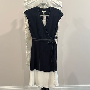 Joie Elegant navy and white Midi Dress